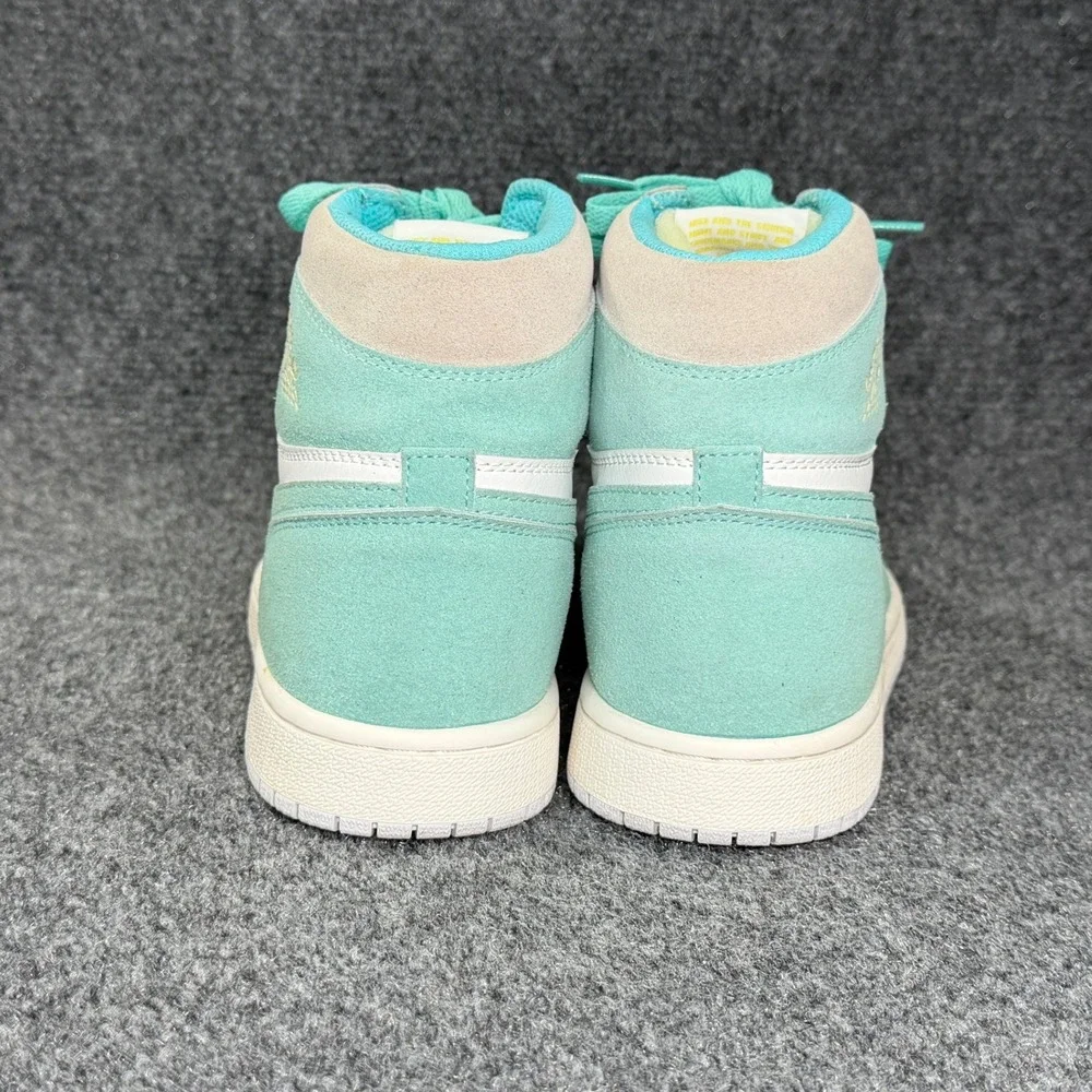 Jordan 1 Retro High Shoes Men's 8.5 Turbo Green Turquoise White Athletic Sneaker